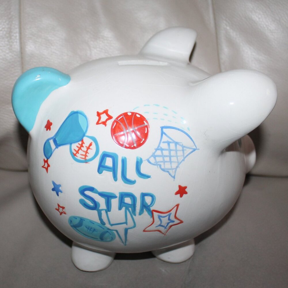 LARGE All Star Sports Piggy Bank